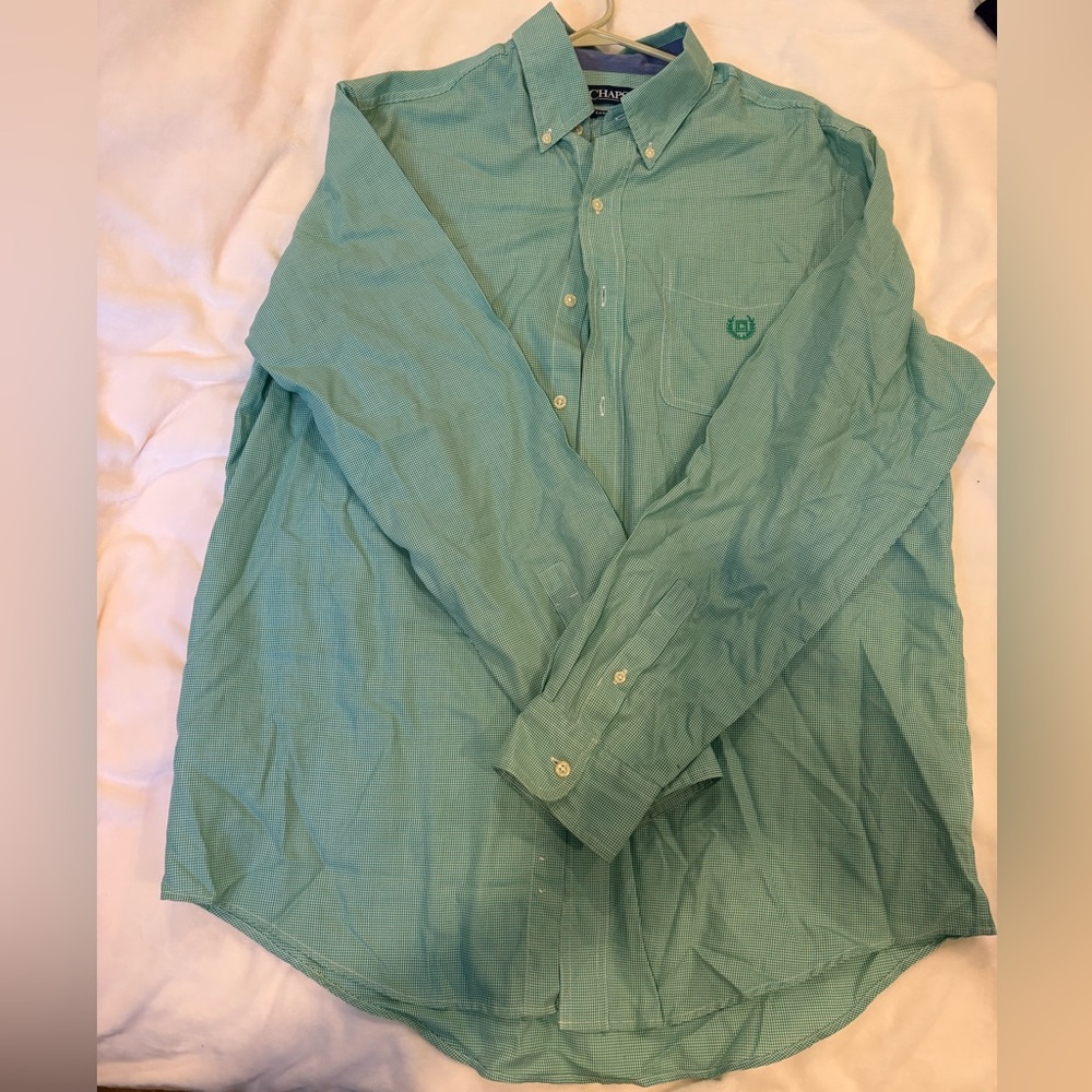 Like New (wore once) LG Chaps Teal Men's Casual Button Down Shirt